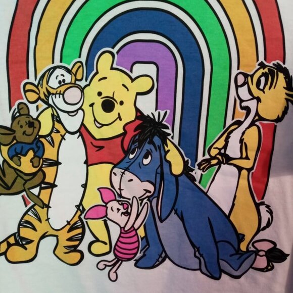 Winnie the Pooh Cream T-Shirt with Tigger, Eeyore, Piglet, Rabbit and Roo.  New. - Picture 2 of 3